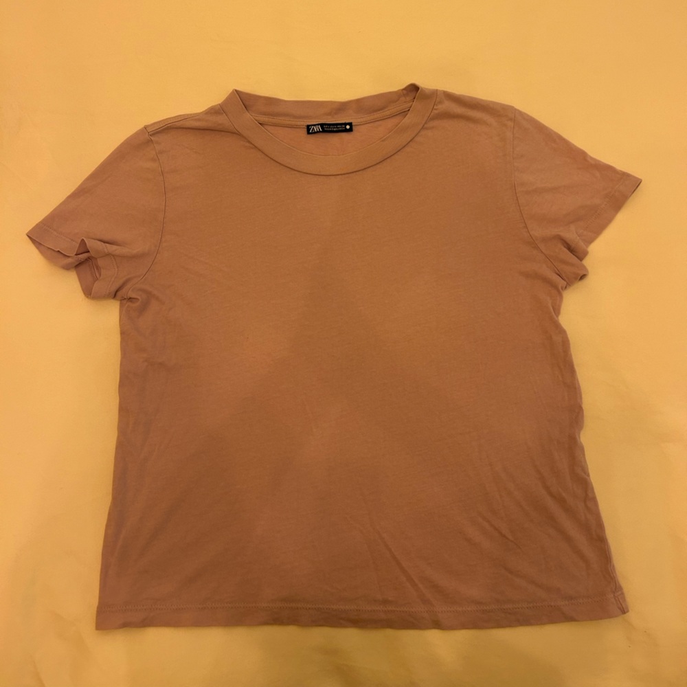 Zara pink-purple short sleeve tee